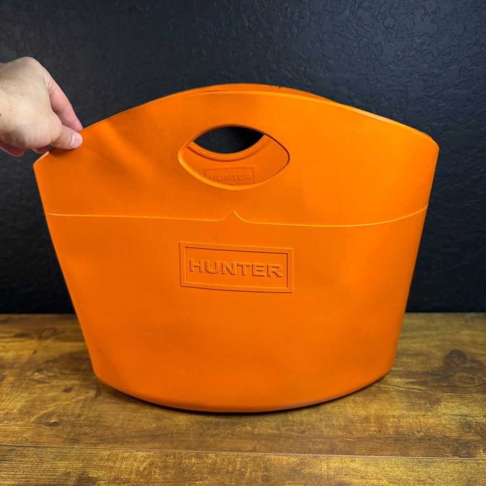 Hunter for Target Orange Rubber Tote Bag Large Waterproof Beach Bag Women OS‎